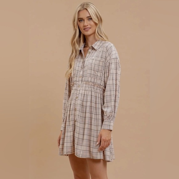 Blu Pepper Dresses & Skirts - blupepper plaid mini dress in small